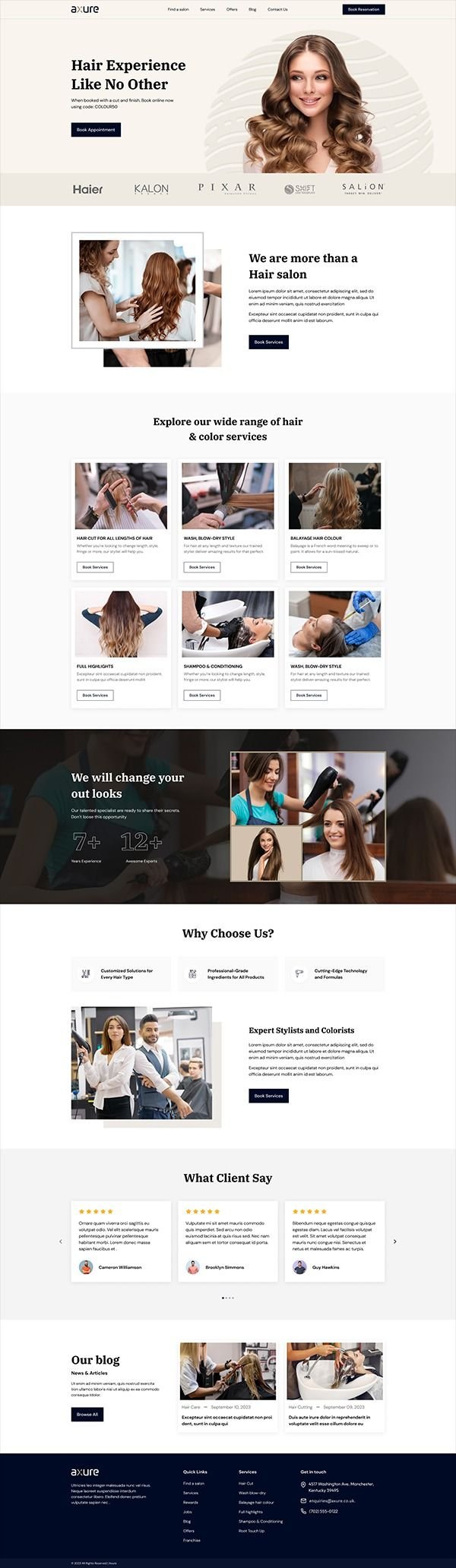 Salon Website